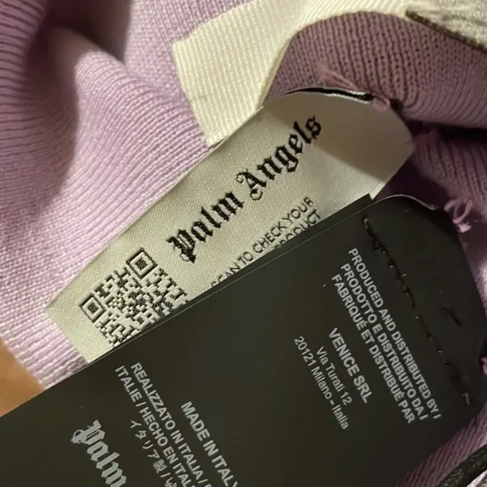 Palm Angels x Missoni embroidered Wool Beanie Lilac